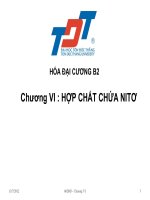 BÀI GIẢNG hóa đại CƯƠNG b2   CHƯƠNG VI   hợp CHẤT CHỨA NITO