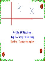 Bài : Đạo đức và trật tự trong lớp học