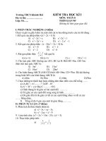Đề KT học kỳ I Toán 8
