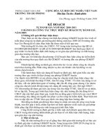 KẾ HOẠCH TỰ ĐÁNH GIÁ KIỂM ĐỊNH CHẤT LƯỢNG  NĂM 2010-2011