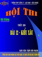 BÀI 12 - KIỂU XÂU (TIẾT 1)