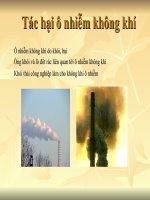 tác hại của ô nhiễm không khí