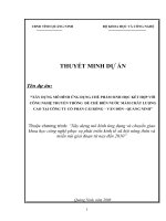 “XÂY DỰNG mô HÌNH ỨNG DỤNG CHẾ PHẨM SINH học kết hợp với CÔNG NGHỆ TRUYỀN THỐNG để CHẾ BIẾN nước mắm CHẤT LƯỢNG CAO tại CÔNG TY cổ PHẦN cái RỒNG – vân đồn   QUẢNG NINH