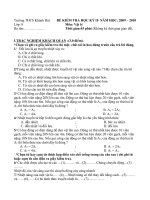 ĐỀ KT HỌC KỲ II- Vật lý 8