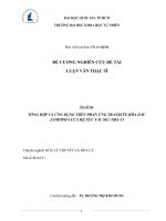 Đề cương luận văn thạc sĩ  TỔNG hợp hệ xúc tác  SO42  trên SBA 15 ỨNG DỤNG vào PHẢN ỨNG TRANSESTER hóa dầu JATROPHA
