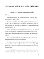 QUY HOẠCH KHÔNG GIAN NGẦM THÀNH PHỐ