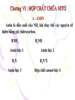 CHƯƠNG VI   hợp CHẤT CHỨA NITO