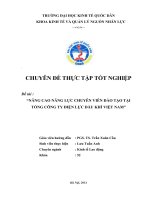 Nâng cao năng lực của chuyên viên đào tạo tại Tổng công ty Điện lực Dầu khí Việt Nam