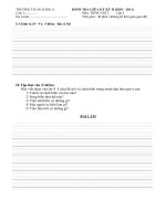 Đề thi giữa HKII. Môn Tiếng Việt