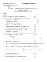 đề thi kết thúc học phần và đáp án môn  các phương pháp phân tích phổ