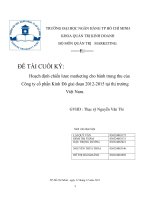 Hoạch định chiến lược marketing cho bánh trung thu của công ty cổ phần kinh đô giai đoạn 2012 2015 tại thị trường việt nam