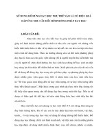 SỬ DỤNG ĐỒ DÙNG DẠY HỌC NHƯ THẾ NÀO LÀ CÓ HIỆU QUẢ ĐÁP ỨNG NHU CẦU ĐỔI MỚI PHƯƠNG PHÁP DẠY HỌC