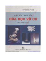 CÂU HỎI VB BÀI TẬP HÓA HỌC VB CƠ PHẦN KIM LOẠI - NGUYỄN ĐỨC VẬN