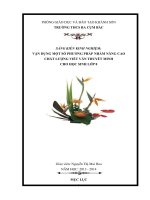 Đề tài nghiên cứu khoa học sư phạm ứng dụng Vận dụng một số phương pháp nhằm nâng cao chất lượng viết văn thuyết minh cho học sinh lớp 8