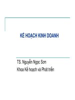 Bài giảng Kế hoạch kinh doanh