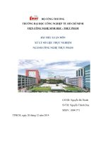 bài tiểu luận môn xử lý số liệu thực nghiệm ngành công nghệ thực phẩm