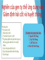 Nghiên cứu gen ty thể ứng dụng vào giám định hài cốt và huyết thống