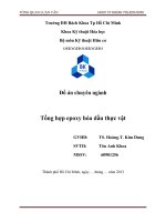 Tổng hợp epoxy hóa dầu thực vật