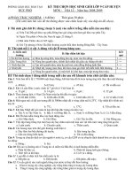 Đề và đáp án thi HSG Địa Lí cấp tỉnh