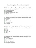 Câu hỏi trắc nghiệm cấu trúc và bảo trì máy tính