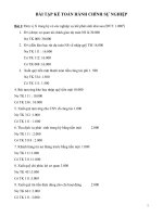 bài tập kế toán hành chính sự nghiệp