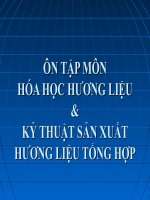 ÔN tập hóa học HƯƠNG LIỆU