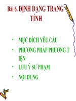 bai 6 định dạng trang tính