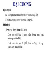 dại cương về hóa học hợp chất tự nhiên