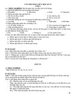 Ngân hàng câu hỏi sinh 6- giữa kì 2