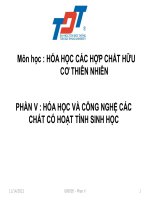 Phần v    hóa học và công nghệ các chất có hoạt tính sinh học