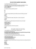 câu hỏi trắc ngiệm môn lập trình truyền thông