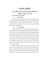 sáng kiến kinh nghiệm SÁNG KIẾN DẠY HỌC TOÁN LỚP 5 PHẦN PHÂN SỐ