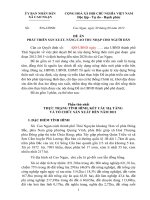 đề án phát triển sản xuất nâng cao thu nhập người dân xã  cao ngạn tp thái nguyên