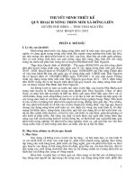 Thuyết minh quy hoạch xây dựng nông thôn mới xã đồng liên huyện phú bình