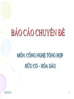 báo cáo công nghệ tổng hợp hữu cơ hóa dầu