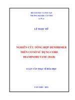 NGHIÊN cứu TỔNG hợp DENDRIMER TRÊN cơ sở sử DỤNG CORE DIAMINOBUTANE (DAB)