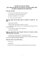 thuyết minh quy hoạch xây dựng nông thôn mới xã đồng thịnh huyện định hóa tỉnh thái nguyên