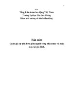 Đánh giá sự phù hợp giữa người công nhân mayvà máy may tại gia đình