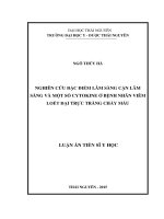 nghiên cứu đặc điểm lâm sàng cận lâm sàng và một số cytokine ở bệnh nhân viêm loét đại trực tràng chảy máu