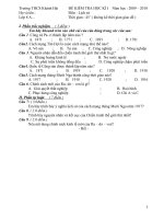 Đề KT học kỳ I Sử 8