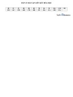 ĐÁP ÁN BÀI TẬP LIÊN KẾT HÓA HỌC