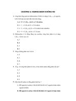 CHƯƠNG 6: HIĐROCABON KHÔNG NO