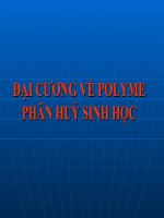 ĐẠI CƯƠNG về POLYME PHÂN HUỶ SINH học