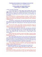 NĂNG LƯỢNG tái tạo ở VIỆT NAM  TIỀM NĂNG và TRIỂN VỌNG phần 1