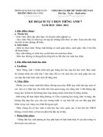 kế hoạch tc tiếng anh7