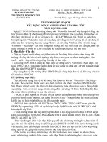 TRIỂN KHAI KẾ HOẠCH XÂY DỰNG TRƯỜNG HỌC VĂN HÓA NĂM HỌC 2010-2011