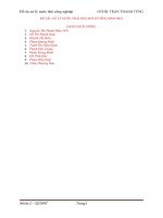 đề tài xử lý nước thải nhà máy mía đường Ninh hòa