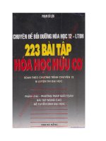 CHUYÊN ĐỀ BỒI DƯỠNG HÓA HỌC 12   LTĐH 223 BÀI TẬP HÓA HỌC HỮU CƠ   PHẠM SĨ LỰU
