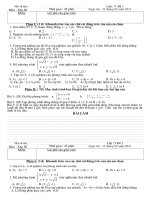 Đề kiểm tra 1 tiết chương 3 đại số