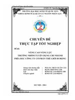 Nâng cao năng lực Trưởng nhóm tuyển  dụng chi nhánh phía Bắc công ty Cổ phần Thế giới di đông